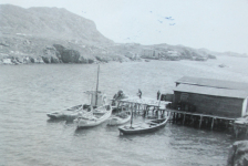 Best stage and boats.&amp;nbsp; Wareham's premises and government wharf on Soldiers Point in the background.